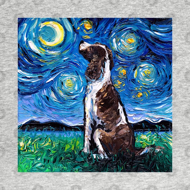 English Springer Spaniel Starry Night by sagittariusgallery